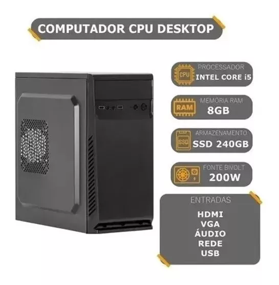 Pc Computador H61 + Core I5 3470 3.20ghz +8gb Ssd 240gb N/f - Image 4